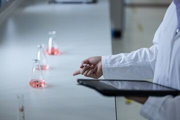 Wall Mural - Background of Biochemistry study in the laboratory.