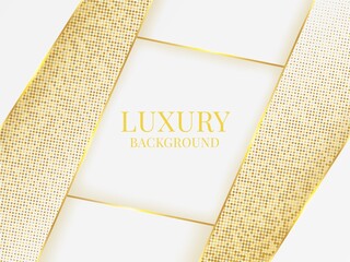 Aufkleber - Luxury golden award background. Elegant cream premium backdrop. Abstract diamond and glitter shine. Wealthy gold frames. Yellow metallic sparkling glitters. Vector design illustration