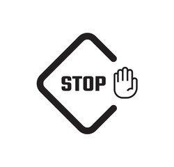 Wall Mural - stop sign. Vector icon	