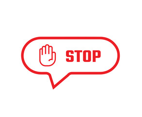 Wall Mural - stop sign. Vector icon	