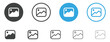 © icons gate - gallery icon sign, silhouette of image photo album icon, Picture icons button set in filled, thin line, outline and stroke style