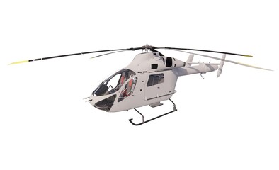 Wall Mural - Helicopter flight concept 3d illustration aircraft civilian render