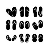 Fototapeta  - slippers icon or logo isolated sign symbol vector illustration - high quality black style vector icons
