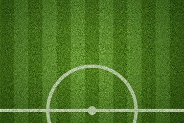 Soccer field or Football field on green grass background