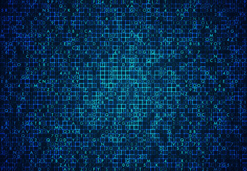 Stream of encoded data. Abstract digital code visualization