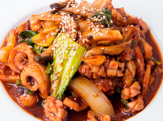 Wall Mural - Stir-fried Squid ( Ojingeo-bokkeum ) - Korean food