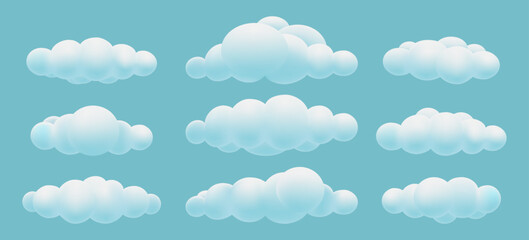 Wall Mural - Overcast 3d clouds
