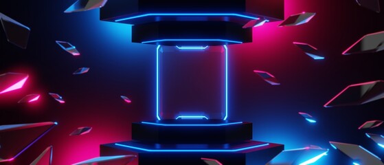 Wall Mural - abstract backgound video game of esports scifi gaming cyberpunk, vr virtual reality simulation and m