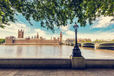 Fototapeta Big Ben - Big Ben, Westminster Bridge on River Thames in London, England, UK