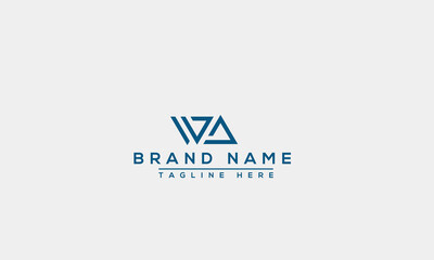 Logo design letter WA . Elegant modern. Vector template.