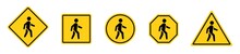 Pedestrian Walk Sign Icon. Traffic Walk Icon, Vector Illustration