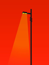 Illustration Vector Graphic Design For Pole Light. Beautiful Light Environment Illustration
