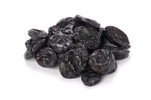 Prunes Pitted Isolated On White Background