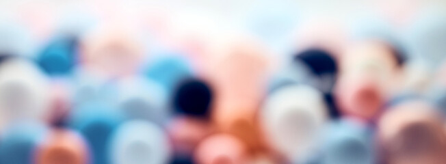 Wall Mural - Defocused balloons during birthday celebration