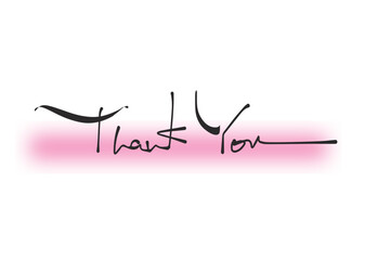 Wall Mural - Thank you,lettering,vector,hand written,black