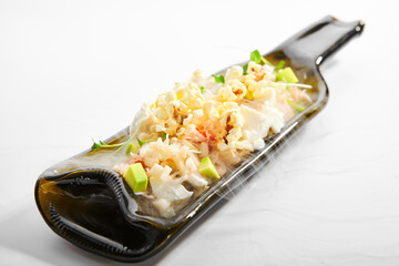 Wall Mural - Crab meat and pop corn salad