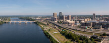 Springfield Massachusetts Cityscape With River