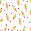 Seamless pattern ice cream vector illustration