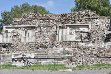 Wall Mural - Aztec Temple of Agriculture Detail, Full Shot, Teotihuacan, Mexico