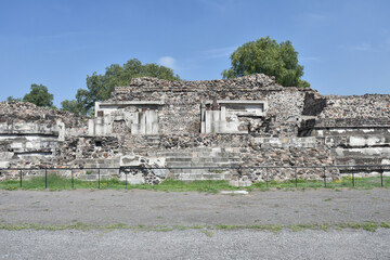 Wall Mural - Aztec Temple of Agriculture Detail, Medium Wide Shot, Teotihuacan, Mexico