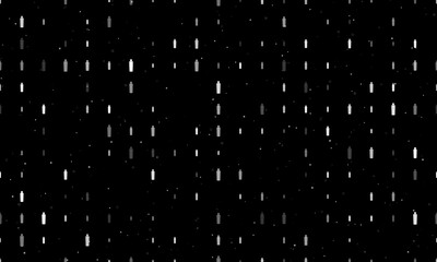 Poster - Seamless background pattern of evenly spaced white shampoo symbols of different sizes and opacity. Vector illustration on black background with stars