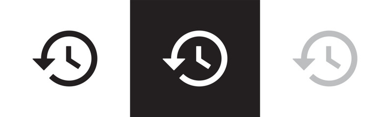 Poster - History icon. History past events symbol. Account history line art vector icon for apps and websites. 