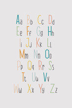 Alphabet Poster, ABC Prints, Printable Alphabet Poster Educational Wall Art Homeschool Decoration
