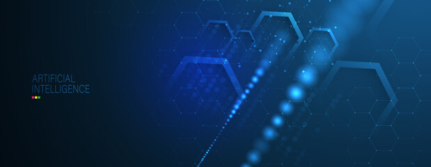 Conceptual technology illustration of artificial intelligence