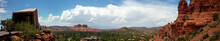 A Panoramic View Of The Sedona, Arizona, Valley 