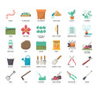 Set of back garden thin line icons for any web and app project.