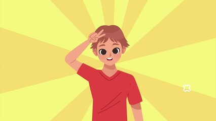 Poster - young boy teenager character animation