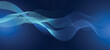 © ribelco - Abstract blue background with flowing lines. Dynamic waves. vector illustration.