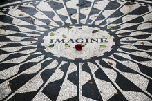 Imagine Memorial In New York Central Park, John Lennon Memorial, Strawberry Fields