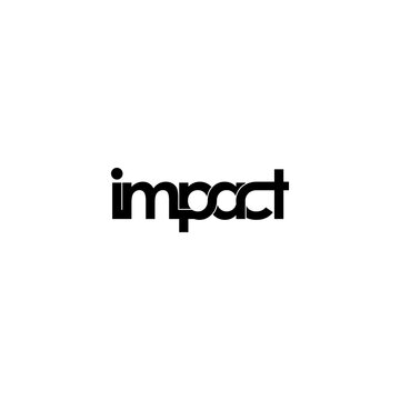 impact letter original monogram logo design