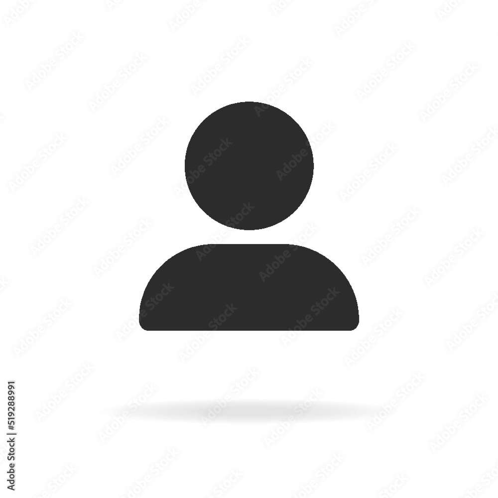 User icon flat style isolated on white background for website, logo ...
