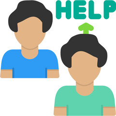 Canvas Print - Ask For Help Icon