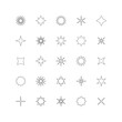 © Yulia - Set of stars line icons. Collection of design elements. Decorative symbols. Vector illustration.