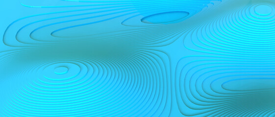 Aufkleber - Creative idea. Abstract Curve Background. Futuristic Wave and Innovation Technology for network connection with Development Concept on Blue, copy space, digital data, banner, website -3d Rendering