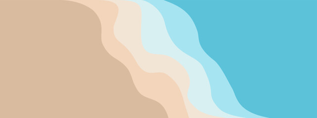 Aufkleber - Sand and sea illustration texture. Flat lay backdrop