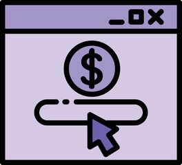 Poster - Internet banking icon outline vector. Money payment. Online transfer
