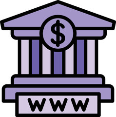 Poster - Online bank icon outline vector. Money pay. App account