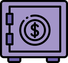 Poster - Money safe icon outline vector. App cash. Phone pay