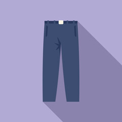 Wall Mural - School pants icon flat vector. Boy uniform