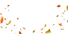 Background Of Leaves Fluttering In The Wind Vector Illustration