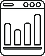 Canvas Print - Web page graph icon outline vector. Eco recycle