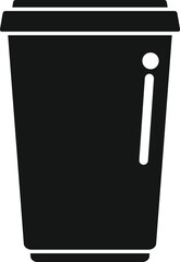 Sticker - Plastic cup icon simple vector. Ocean ecology