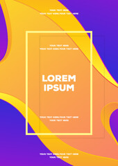 Wall Mural - Vector card template abstract liquid modern gradient style background for banner sale, flyer, poster, invitation, print, invitation, special offer. Minimal futuristic fluid cover design 10 eps