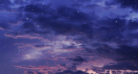 Wall Mural - night sky with stars.