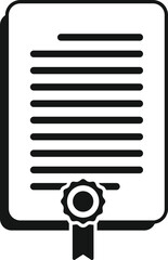 Poster - Agent diploma icon simple vector. Secret service