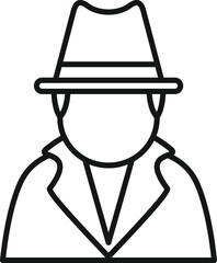 Wall Mural - Security agent icon outline vector. Secret service